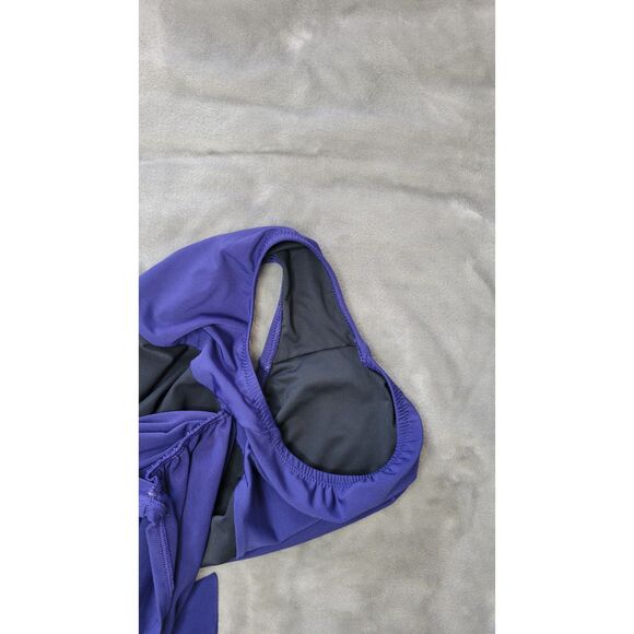 Lands End Blue One Piece Halter Swimsuit - Picture 5 of 5